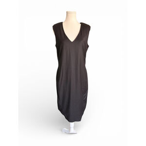 Helmut‎ Lang Wool Blend Asymmetrical Dress Sz 10 Black NWT